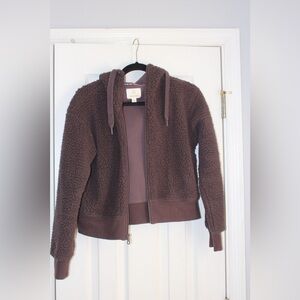 Offline by Aerie Purple Teddy Jacket with Hood